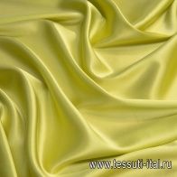 Шелк атлас стрейч (о) лимонный - итальянские ткани Тессутидея арт. 10-1249