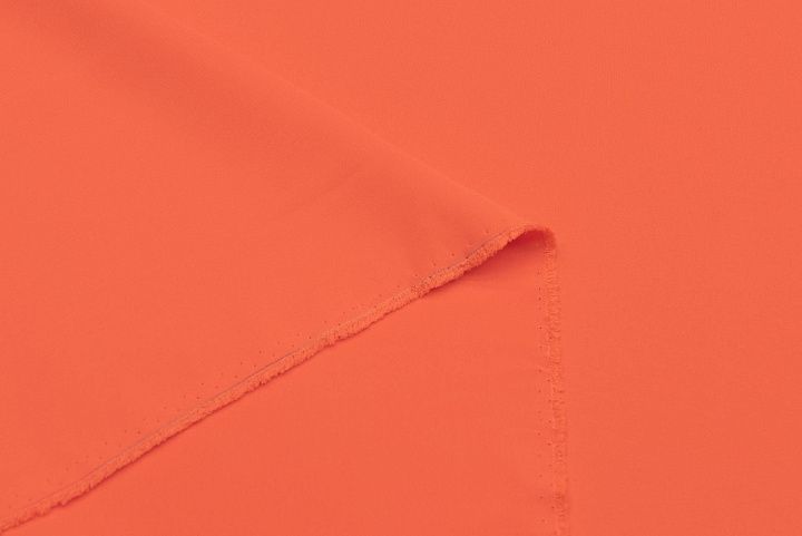 Шелк кади стрейч (о) оранжевый - итальянские ткани Тессутидея арт. 10-2892