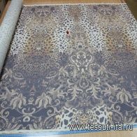 Плательная шерсть купон (н) вензеля, хищный принт  - итальянские ткани Тессутидея арт. 17-0387