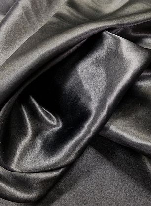 Шелк кади стрейч (о) черный - в интернет-магазине тканей Тессутидея арт. 10-2439