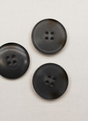 Пуговица пластик 4 прокола d-28мм серая - итальянские ткани Тессутидея F-6772