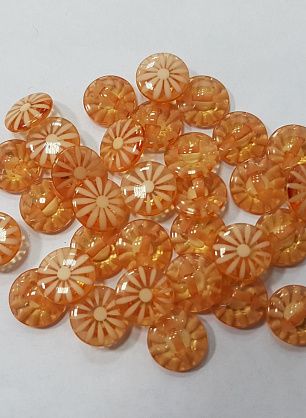 Пуговица пластик на ножке d-12мм бежевая ромашка - в интернет-магазине тканей Тессутидея арт. F-5230