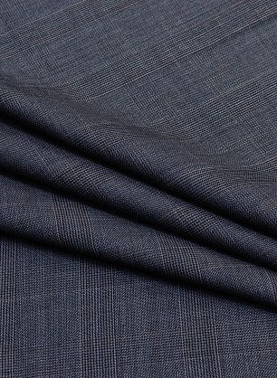 Костюмная клетка Super 150 (н) серо-коричневая Kiton - в интернет-магазине тканей Тессутидея арт. 05-3171