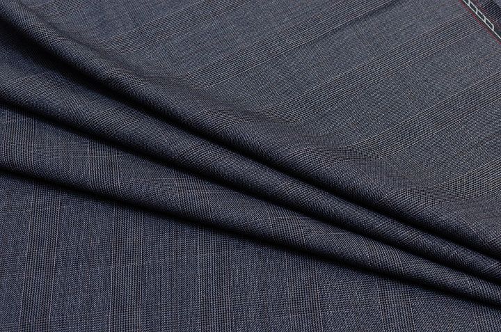 Костюмная клетка Super 150 (н) серо-коричневая Kiton - итальянские ткани Тессутидея арт. 05-3171