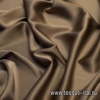 Плательная дабл стрейч (о) коричневая - итальянские ткани Тессутидея арт. 03-6191