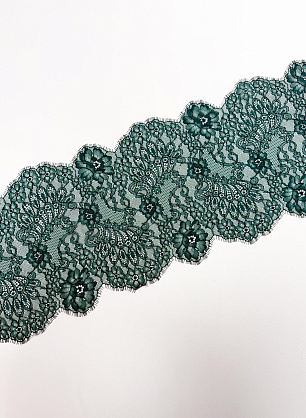 Кружево (о) изумрудное ш-25см - в интернет-магазине тканей Тессутидея арт. 03-7597