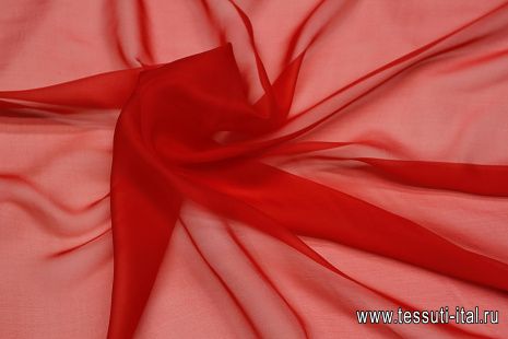 Шифон (о) красный - итальянские ткани Тессутидея арт. 10-3467