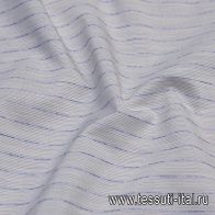 Сорочечная (н) серо-бело-синяя полоска  - итальянские ткани Тессутидея арт. 01-6318