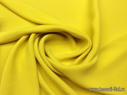 Плательная кади креп (о) желтая - итальянские ткани Тессутидея арт. 02-7285