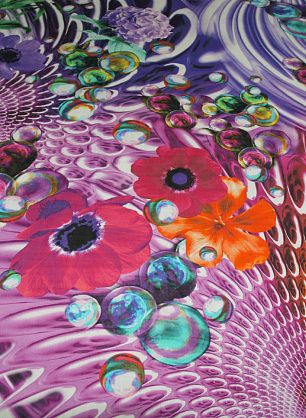 Маркизет (н) яркий цветочно-акварельный орнамент - в интернет-магазине тканей Тессутидея арт. 02-5444