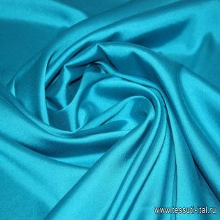 Шелк стрейч подкладочный (о) ярко-голубой - итальянские ткани Тессутидея арт. 02-5585