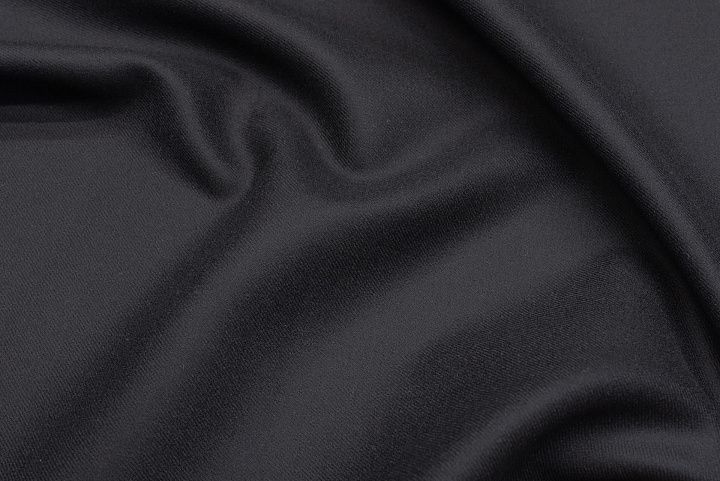 Костюмная двухслойная (о) черная - итальянские ткани Тессутидея арт. 05-4298