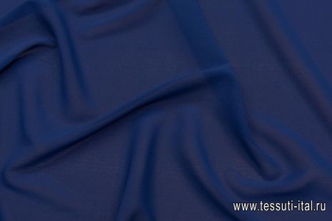 Шифон стрейч (о) темно-синий - итальянские ткани Тессутидея арт. 10-2664