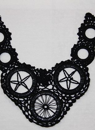 Макраме черные крупные колесики - в интернет-магазине тканей Тессутидея арт. F-0379