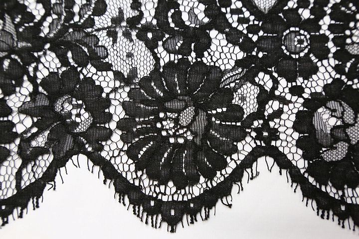 Кружево (о) черное Ermanno Scervino - итальянские ткани Тессутидея арт. 03-4293