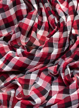 Сорочечная крэш (н) красно-черно-белая - в интернет-магазине тканей Тессутидея арт. 01-5277
