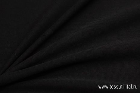 Джерси дабл (о) черное - итальянские ткани Тессутидея арт. 13-1434