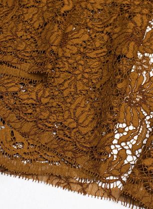 Кружевное полотно (о) желто-коричневое - в интернет-магазине тканей Тессутидея арт. 03-6077