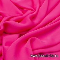 Крепдешин (о) розово-красный в стиле Ermanno Scervino - итальянские ткани Тессутидея арт. 02-8411