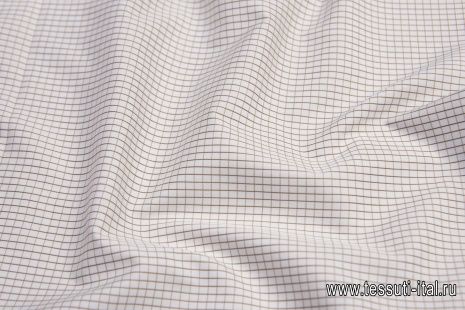 Сорочечная (н) бело-коричневая клетка - итальянские ткани Тессутидея арт. 01-5964