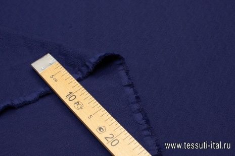 Плательная фактурная (о) темно-синяя - итальянские ткани Тессутидея арт. 04-1227