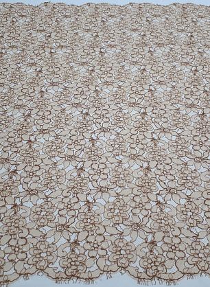 Кружевное полотно (н) бежево-коричневое Solstiss - в интернет-магазине тканей Тессутидея арт. 03-5380