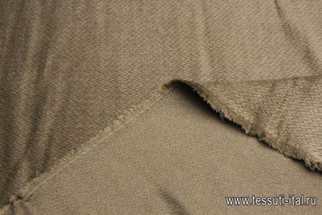 Пальтовая фактурная (о) серо-коричневая - итальянские ткани Тессутидея арт. 09-2054