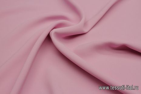 Плательная кади шелк с вискозой (о) розовая - итальянские ткани Тессутидея арт. 10-3380