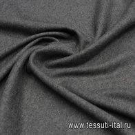 Трикотаж шерсть с полиамидом дабл (о) серый/черный - итальянские ткани Тессутидея арт. 15-1085