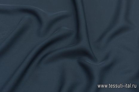Крепдешин (о) темно-сине-зеленый - итальянские ткани Тессутидея арт. 10-2604
