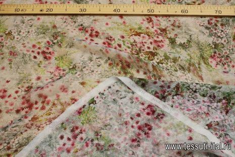 Шифон (н) мелкий цветочный рисунок - итальянские ткани Тессутидея арт. 10-3715