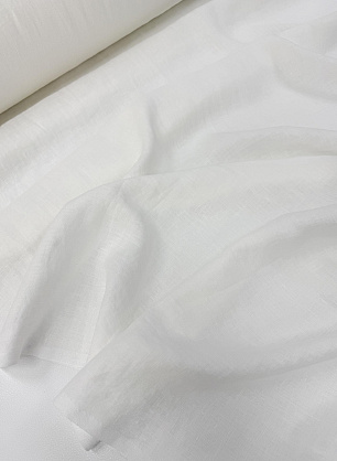 Лен костюмный с эффектом мятости (о) белый - в интернет-магазине тканей Тессутидея арт. 16-1053