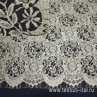 Кружево Solstiss (н) бежево-коричневое ш-100см - итальянские ткани Тессутидея арт. 03-2305
