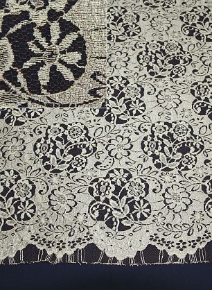 Кружево Solstiss (н) бежево-коричневое ш-100см - в интернет-магазине тканей Тессутидея арт. 03-2305