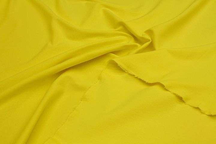 Трикотаж рибана (о) ярко-желтый - итальянские ткани Тессутидея арт. 12-1157