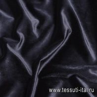Бархат трикотажный продублированный (о) черный - итальянские ткани Тессутидея арт. 03-6667