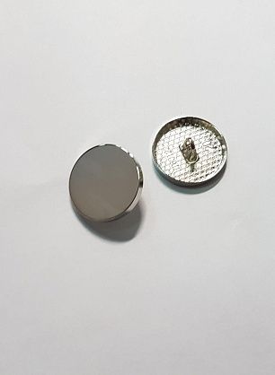 Пуговица на ножке металл серебро d-19мм  - в интернет-магазине тканей Тессутидея арт. F-5551