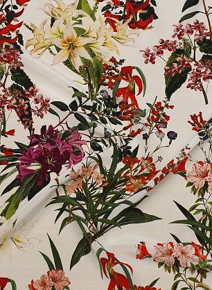 Крепдешин (н) цветочный рисунок на белом - в интернет-магазине тканей Тессутидея арт. 10-3841