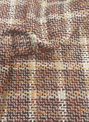 Шанель (н) черно-розово-терракотово-оранжевая - в интернет-магазине тканей Тессутидея арт. 03-5852