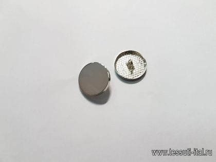 Пуговица на ножке металл серебро d-19мм  - итальянские ткани Тессутидея арт. F-5551