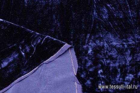 Бархат (о) темно-синий - итальянские ткани Тессутидея арт. 03-5891