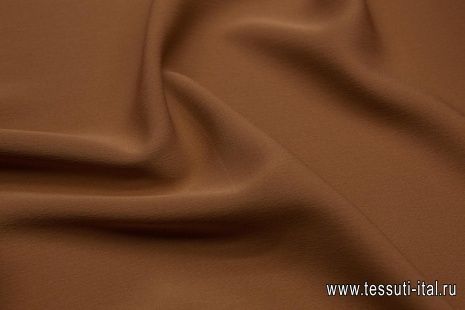 Крепдешин дабл (о) светло-коричневый - итальянские ткани Тессутидея арт. 02-7588