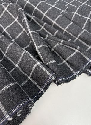 Костюмная шерсть (н) серая клетка - в интернет-магазине тканей Тессутидея арт. 05-5051