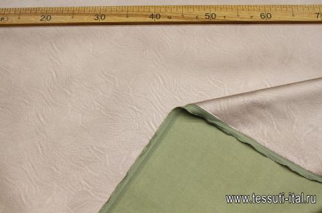 Искусственная кожа на хлопковой основе (о) розовая - итальянские ткани Тессутидея арт. 03-7027