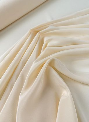 Крепдешин (о) сливочный - в интернет-магазине тканей Тессутидея арт. 10-4486