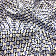 Сорочечная (н) геометрический орнамент - итальянские ткани Тессутидея арт. 01-4256
