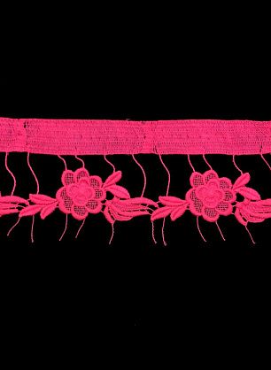 Кружево (о) розовое, оранжевое ш-7см - в интернет-магазине тканей Тессутидея арт. 03-4627