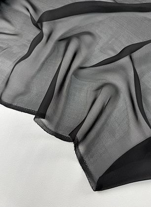 Шифон (о) черный - в интернет-магазине тканей Тессутидея арт. 10-4859