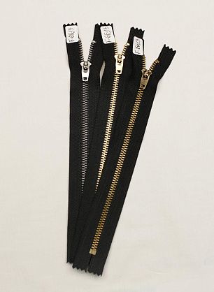 Молния тип 4 металл неразъемная 20см золото, бронза, никель - в интернет-магазине тканей Тессутидея арт. F-6613