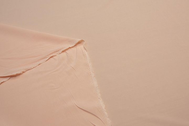 Крепдешин стрейч (о) персиковый - итальянские ткани Тессутидея арт. 10-0985